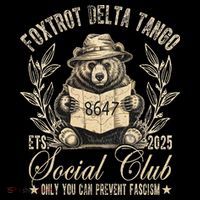 Foxtrot Delta Tango Social Club Only You Can Prevent Fascism Gift Wool Snapback Cap