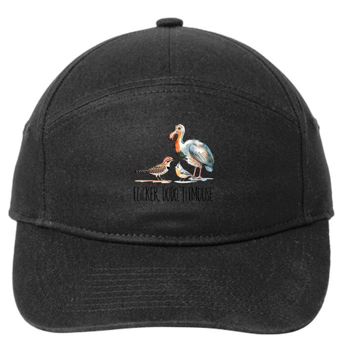 Flicker Dodo Titmouse Apparel Bird Nerd Wildlife Bird Lover  7-Panel Snapback Hat