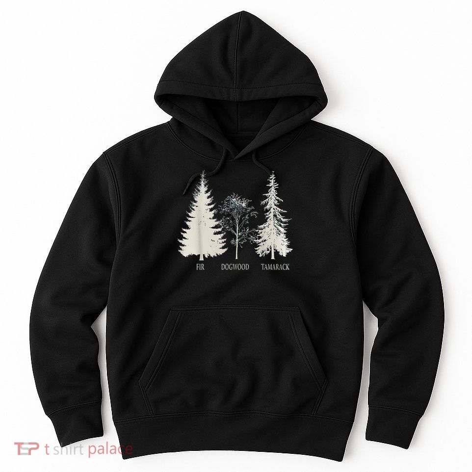 Fir Dogwood Tamarack Vintage Tree National Park Hoodie