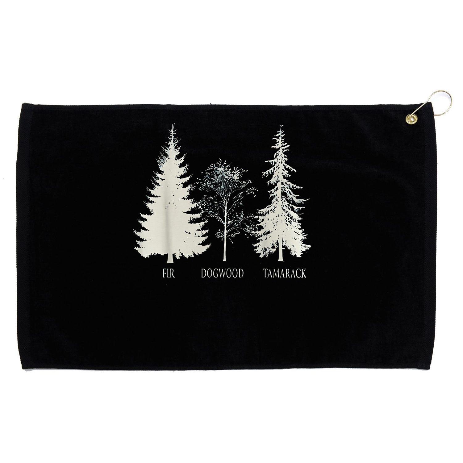 Fir Dogwood Tamarack Vintage Tree National Park Grommeted Golf Towel