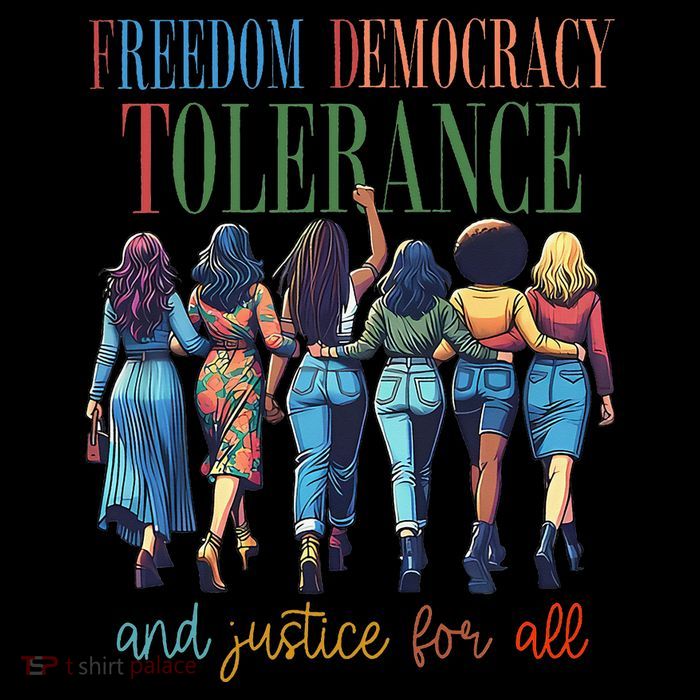 Freedom Democracy Tolerance And Justice For All Hands Off T-Shirt