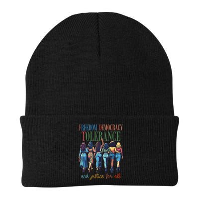Freedom Democracy Tolerance And Justice For All Hands Off Beanie