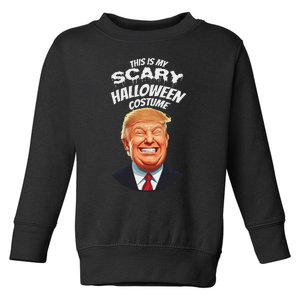 Funny Donald Trump Scary Halloween Gag President Costume Gag Toddler Sweatshirt