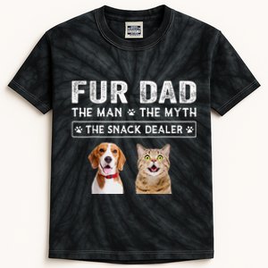 Fur Dad The Man The Myth Men Gift Funny Dog Cat Fathers Day Kids Tie-Dye T-Shirt