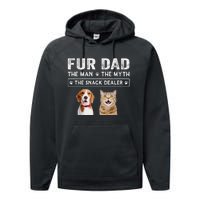 Fur Dad The Man The Myth Men Gift Funny Dog Cat Fathers Day Performance Fleece Hoodie