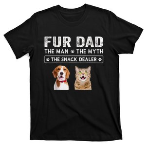 Fur Dad The Man The Myth Men Gift Funny Dog Cat Fathers Day T-Shirt