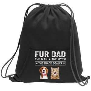 Fur Dad The Man The Myth Men Gift Funny Dog Cat Fathers Day Sweatshirt Cinch Pack Bag