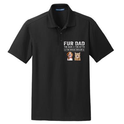 Fur Dad The Man The Myth Men Gift Funny Dog Cat Fathers Day Dry Zone Grid Polo