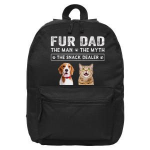 Fur Dad The Man The Myth Men Gift Funny Dog Cat Fathers Day 16 in Basic Backpack