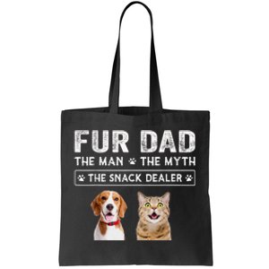 Fur Dad The Man The Myth Men Gift Funny Dog Cat Fathers Day Tote Bag