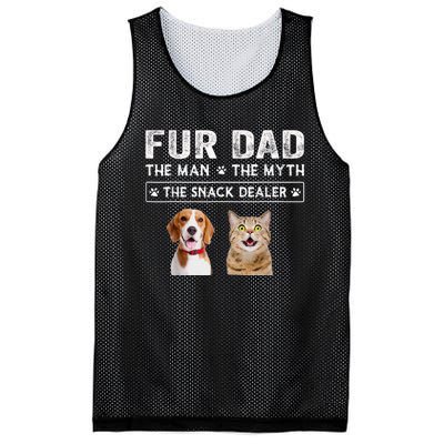 Fur Dad The Man The Myth Men Gift Funny Dog Cat Fathers Day Mesh Reversible Basketball Jersey Tank