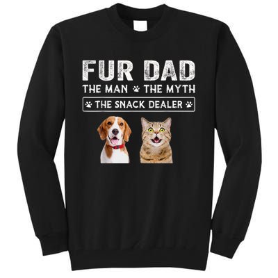 Fur Dad The Man The Myth Men Gift Funny Dog Cat Fathers Day Tall Sweatshirt