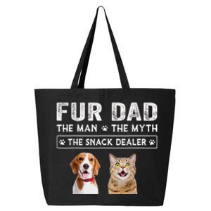 Fur Dad The Man The Myth Men Gift Funny Dog Cat Fathers Day 25L Jumbo Tote