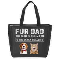 Fur Dad The Man The Myth Men Gift Funny Dog Cat Fathers Day Zip Tote Bag