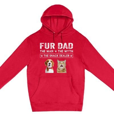 Fur Dad The Man The Myth Men Gift Funny Dog Cat Fathers Day Premium Pullover Hoodie