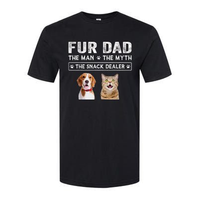 Fur Dad The Man The Myth Men Gift Funny Dog Cat Fathers Day Softstyle CVC T-Shirt