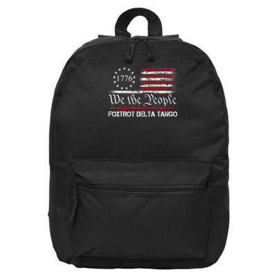 Foxtrots Delta Tangos Funny Foxtrots Delta Tangos   16 in Basic Backpack
