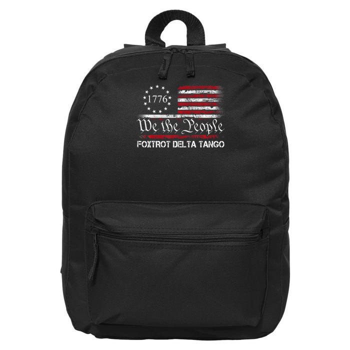 Foxtrots Delta Tangos Funny Foxtrots Delta Tangos   16 in Basic Backpack