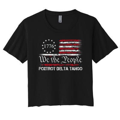 Foxtrots Delta Tangos Funny Foxtrots Delta Tangos   Women's Crop Top Tee