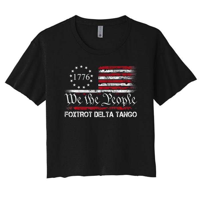 Foxtrots Delta Tangos Funny Foxtrots Delta Tangos   Women's Crop Top Tee