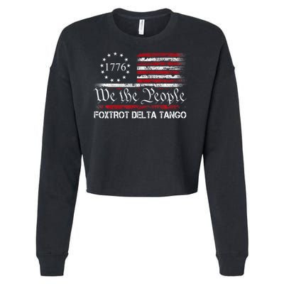 Foxtrots Delta Tangos Funny Foxtrots Delta Tangos   Cropped Pullover Crew