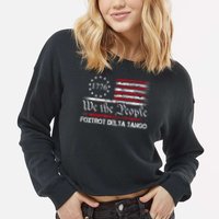Foxtrots Delta Tangos Funny Foxtrots Delta Tangos   Cropped Pullover Crew