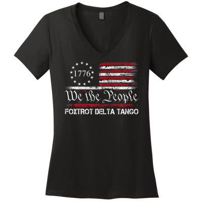 Foxtrots Delta Tangos Funny Foxtrots Delta Tangos   Women's V-Neck T-Shirt