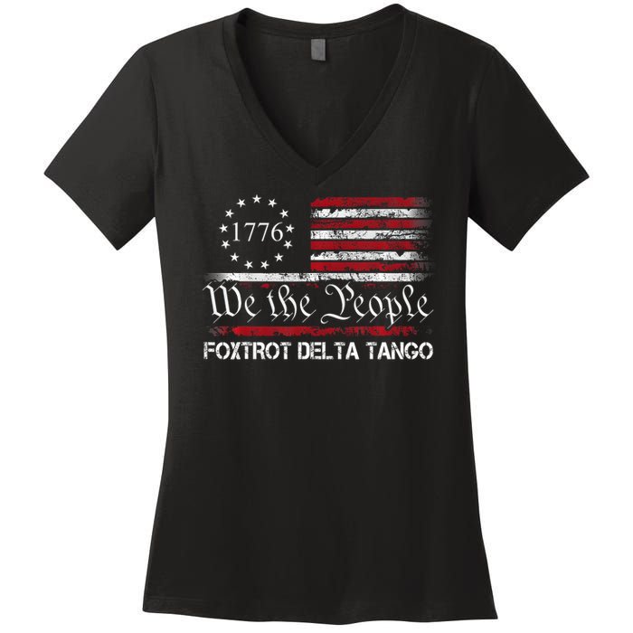 Foxtrots Delta Tangos Funny Foxtrots Delta Tangos   Women's V-Neck T-Shirt