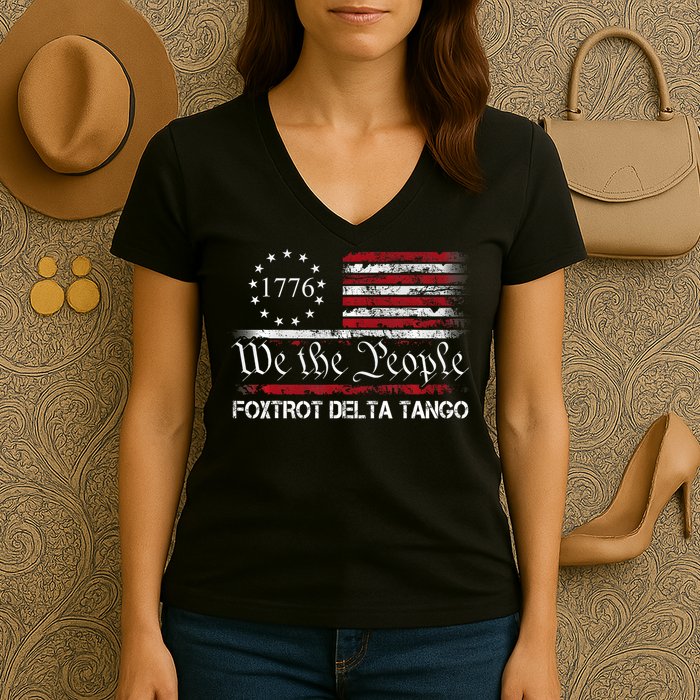 Foxtrots Delta Tangos Funny Foxtrots Delta Tangos   Women's V-Neck T-Shirt