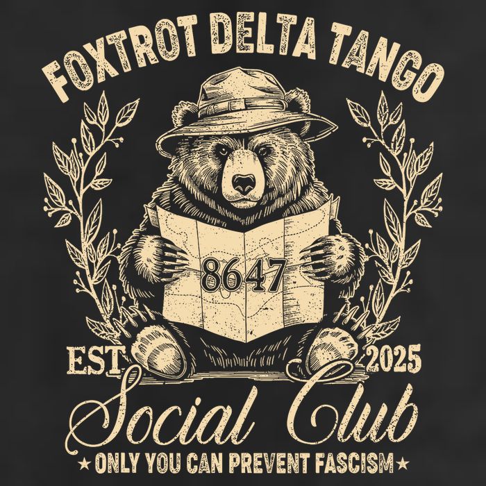 Foxtrot Delta Tango Social Club Only You Can Prevent Fascism Cool Comfort Performance Bucket Hat