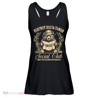 Foxtrot Delta Tango Social Club Only You Can Prevent Fascism Ladies Essential Flowy Tank