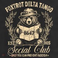 Foxtrot Delta Tango Social Club Only You Can Prevent Fascism 25L Jumbo Tote