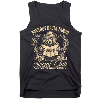 Foxtrot Delta Tango Social Club Only You Can Prevent Fascism Tank Top