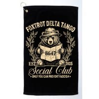Foxtrot Delta Tango Social Club Only You Can Prevent Fascism Golf Towel