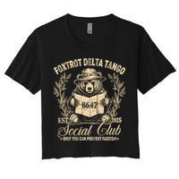 Foxtrot Delta Tango Social Club Only You Can Prevent Fascism Crop Top