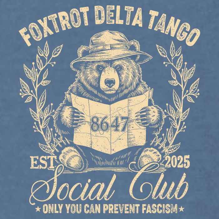 Foxtrot Delta Tango Social Club Only You Can Prevent Fascism Garment-Dyed Sweatshirt