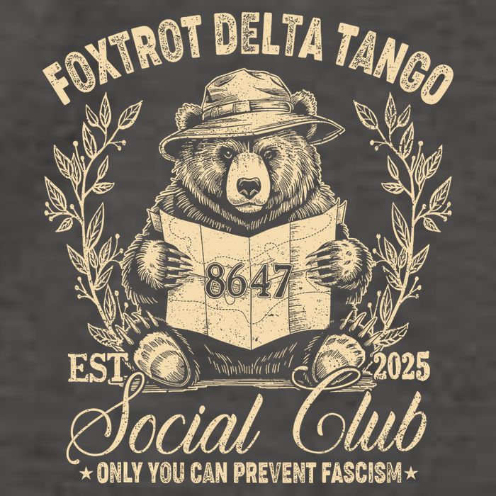 Foxtrot Delta Tango Social Club Only You Can Prevent Fascism Vector Backpack