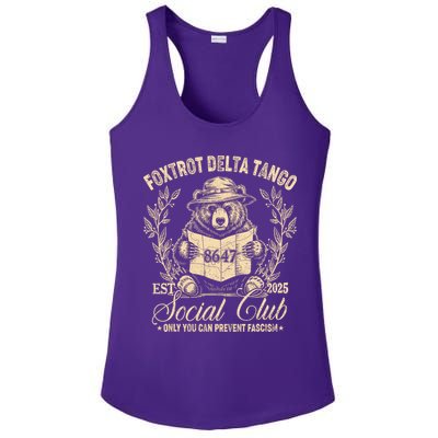 Foxtrot Delta Tango Social Club Only You Can Prevent Fascism Ladies PosiCharge Competitor Racerback Tank
