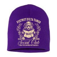 Foxtrot Delta Tango Social Club Only You Can Prevent Fascism Short Acrylic Beanie