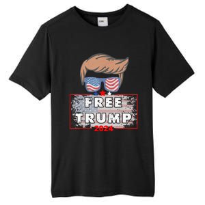 Free Donald Trump Republican Support Pro Trump American Flag Tall Fusion ChromaSoft Performance T-Shirt