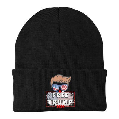 Free Donald Trump Republican Support Pro Trump American Flag Beanie