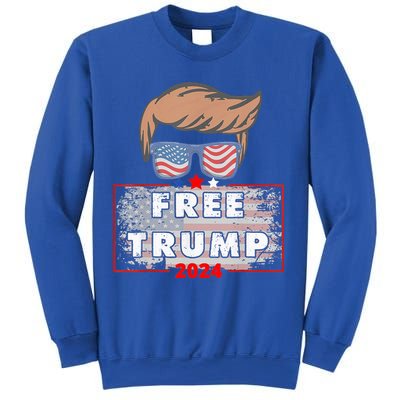 Free Donald Trump Republican Support Pro Trump American Flag Sweatshirt