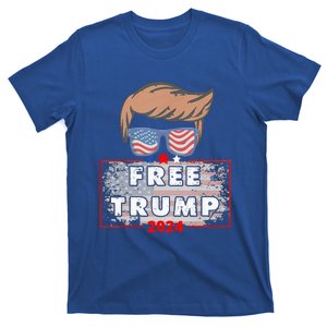 Free Donald Trump Republican Support Pro Trump American Flag T-Shirt