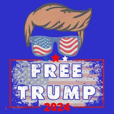 Free Donald Trump Republican Support Pro Trump American Flag T-Shirt