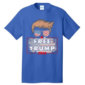 Free Donald Trump Republican Support Pro Trump American Flag Tall T-Shirt