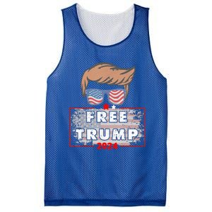 Free Donald Trump Republican Support Pro Trump American Flag Mesh Reversible Basketball Jersey Tank