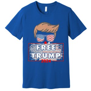 Free Donald Trump Republican Support Pro Trump American Flag Premium T-Shirt