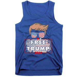 Free Donald Trump Republican Support Pro Trump American Flag Tank Top