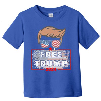 Free Donald Trump Republican Support Pro Trump American Flag Toddler T-Shirt