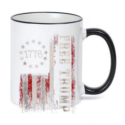 Free Donald Trump Republican Support Pro Trump American Flag 11oz Black Color Changing Mug